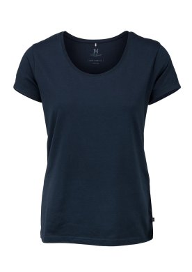 Woman stretch tee comfort fit, navy