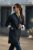 Woman urban style quilted jacket, navy